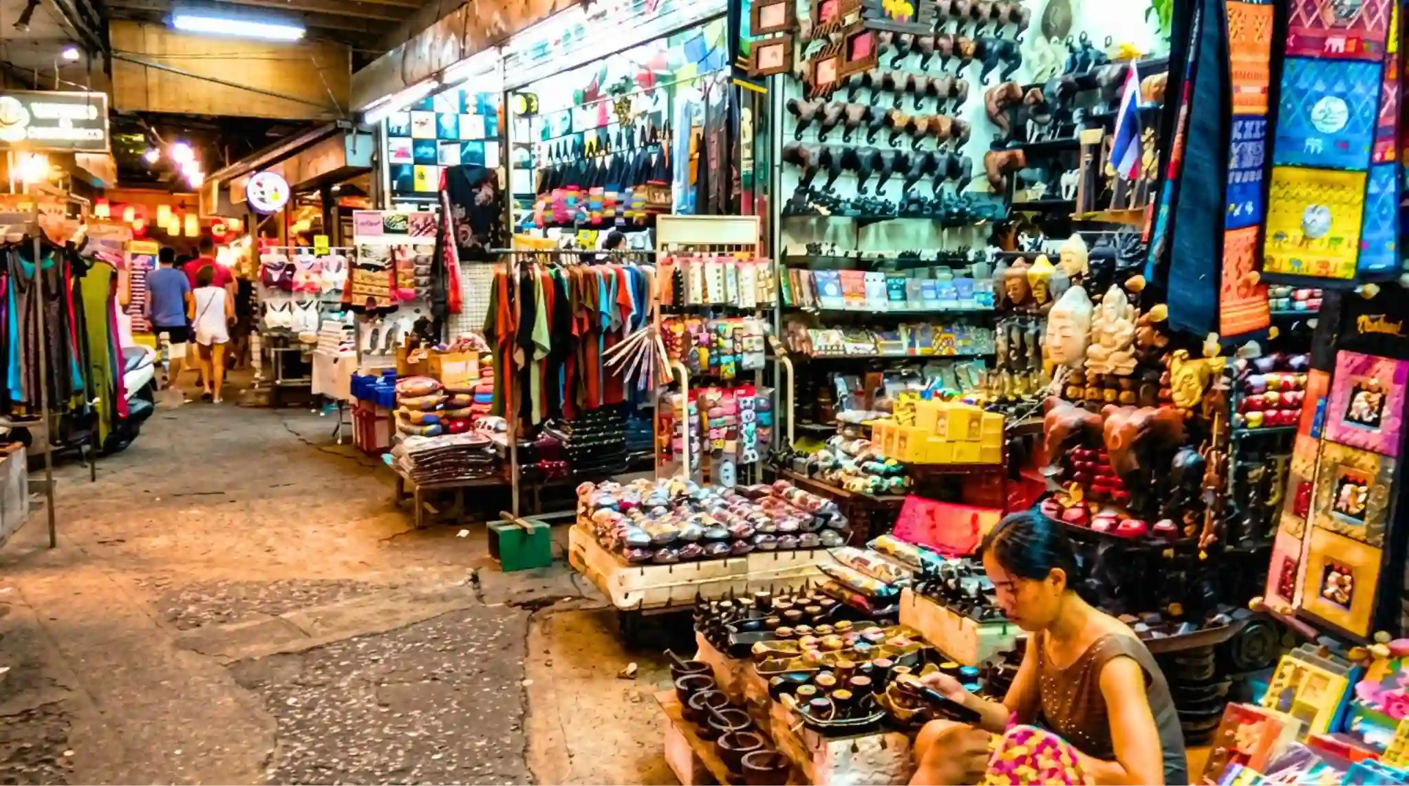 Bazares de Khao San Road, Bangkok. Tailandia