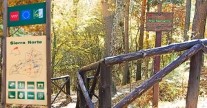 Carteles Sierra del Rincón. Área Recreativa. Puebla de la Sierra. Madrid.