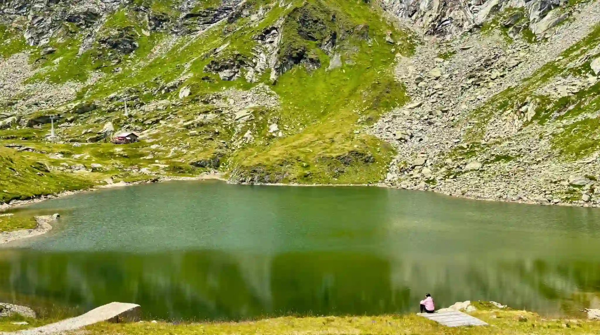El Lago Stübelesee, Valle de Mölltar, Austria.
