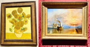 Girasoles de Van Gogh y El Temerario de Turner, National Gallery.