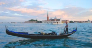 Góndola en Venecia, Italia.