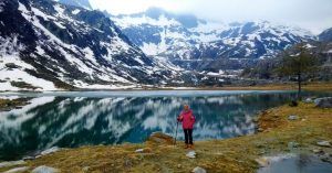 Lago Cornisello, Parque Natural Adamello Brenta. Madona di Campiglio. Dolomitas, Véneto. Italia.