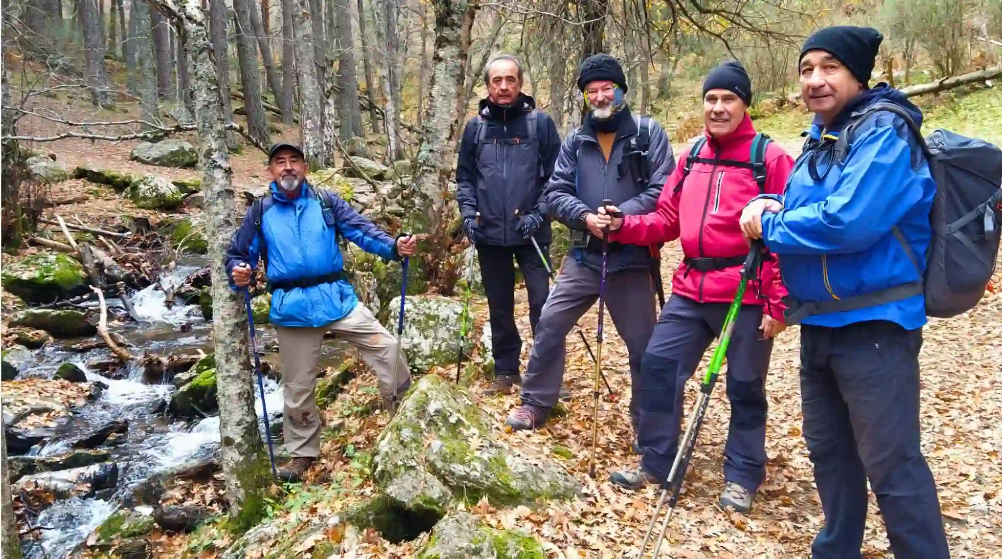 Montañeros en el Abedular de Canencia, Madrid Montañeros en el Abedular de Canencia, Madrid