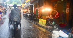 Old Quarter, Zona Antigua de Hanoi. Las 36 calles en Rickshaw, Cyclo Taxi.