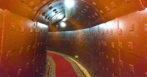 Pasillos del Bunker 42 de Moscú.