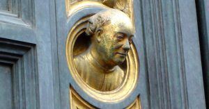 Puertas del Paraíso. Escultura de Lorenzo Ghiberti, Baptisterio de Florencia. Toscana, Italia.