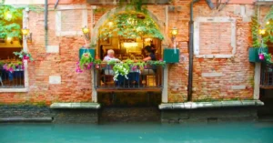 Restaurante de Venecia, Italia.