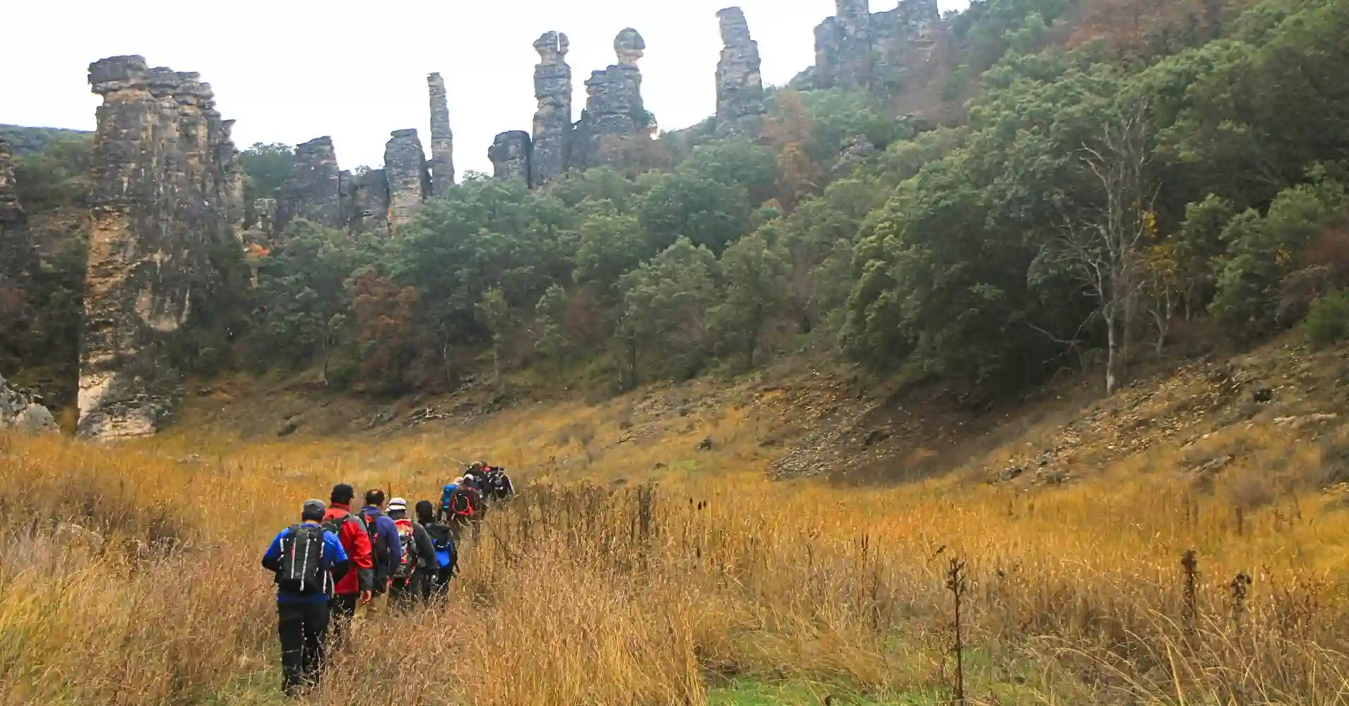 Ruta del Barranco del Reato. formaciones Geológicas de Los Frailes. Guadalajara.