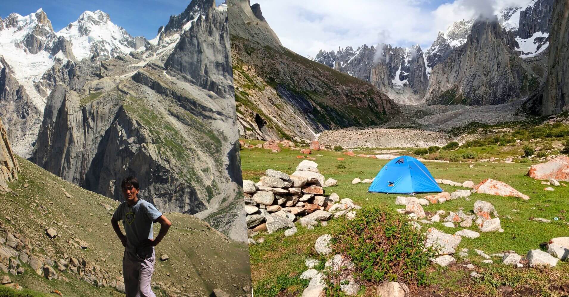Acampada en Valle de Nangma. Kanday, Región de Baltistán. Pakistán.