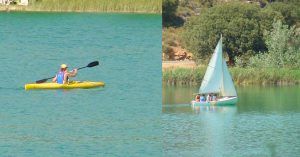 Actividades de Agua en Parque Natural Lagunas de Ruidera. Ciudad Real, Albacete. Castilla la Mancha.