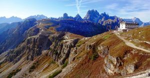 Alpes Dolomitas. Refugio de Arounzo. Alrededores de Cortina d' Ampezzo. Belluno, Véneto. Italia.