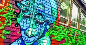 Arte Urbano en la Ciudad Libre de Christiania. Mural.
