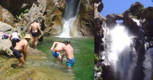 Baños en Salto de los Órganos. Sierra de Cazorla. Jaén, Andalucía.