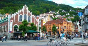 Bergen Puerta de los Fiordos de Noruega.