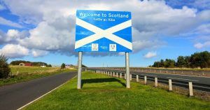 Bienvenidos a Escocia. Reino Unido.