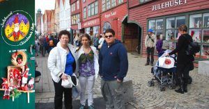 Bryggen Muelle Hanseático de Bergen en Noruega.