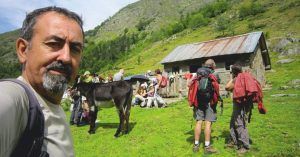 Cabaña de la Baigt de St. Cours. Valle de Aspe. Etsaut. Pirineos Atlánticos. Nueva Aquitania. Francia.