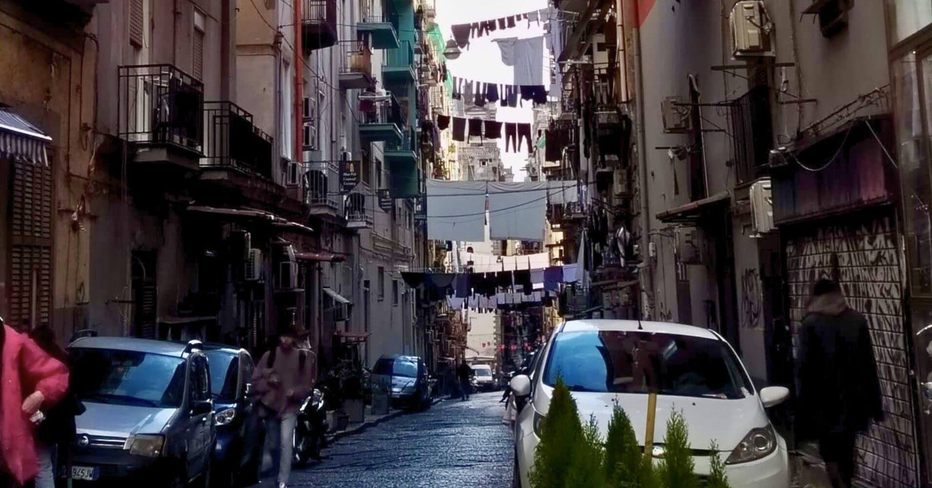 Calle de la Ciudad de Nápoles. Italia.