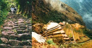 Calzada Ruta Inca Machu Picchu. Perú.