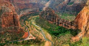 Cañón de Zion. Trekking Angels Landing, Utah, Estados Unidos.