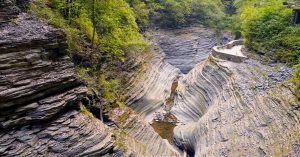 Cañón del Parque Estatal Watkins Glen. Estado de Nueva York. Estados Unidos.