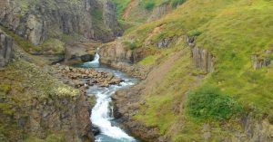 Cañón Jökulsárgljúfur Cascada Dettifoss. Islandia.