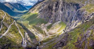 Carretera Panorámica de los Trolls Trollstigen. Noruega.