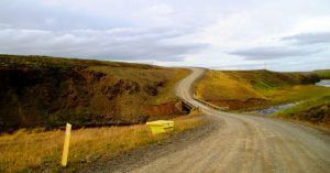 Carretera Península de Vatnsnes. Hvammstangi. Norðurland Vestra. Islandia.
