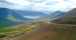Carretera Vestfirðir. Fiordos del Oeste. Ísafjörður. Islandia.