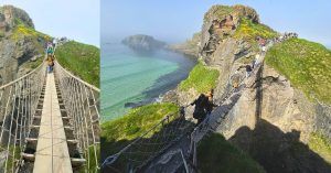 Carrick a Rede Rope Bridge. Puente de Pescadores, Irlanda del Norte.