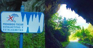 Cartel Cuevona de Cuevas. Asturias.