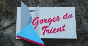 Cartel Gorges du Trient. Valais, Suiza.