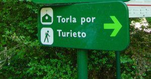 Cartel Senda del Abetal de Turieto, Huesca,