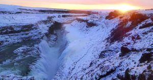 Cascada de Gullfoss. Islandia en Invierno.