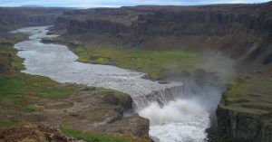 Cascada Hafragilsfoss. Jökulsárgljúfur, Islandia.