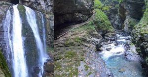 Cascada Üble Schlucht Falsa Garganta. Rankweil, Laterns. Volrarberg, Austria.