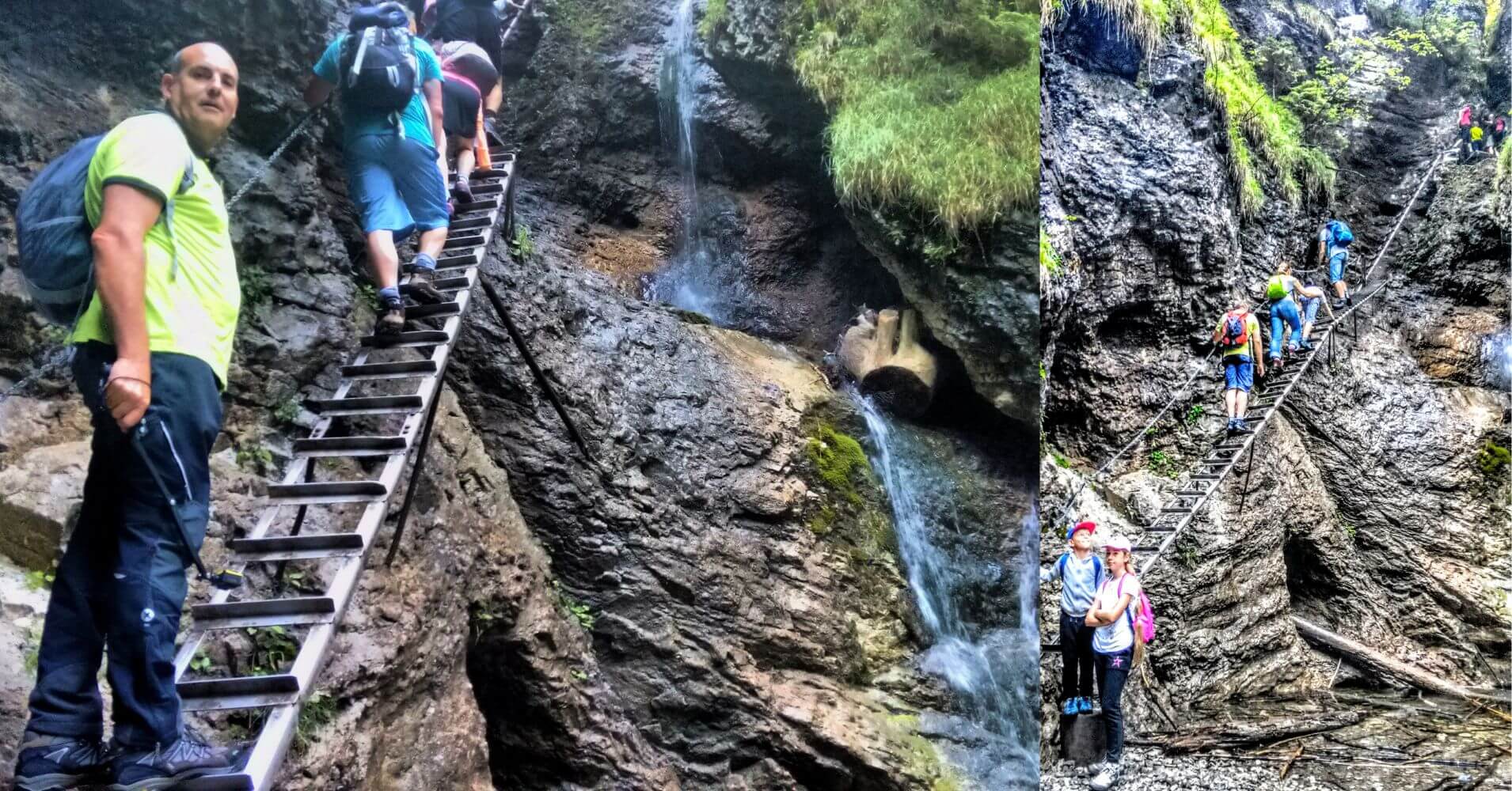 Cascadas Okienkovi y Korycovi. Cañón Suchá Belá, Parque Nacional Paraíso Eslovaco. Eslovaquia.