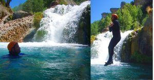 Cascadas y Saltos en el Barranco del Júcar. Villalba de la Sierra. Cuenca.