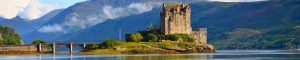 Castillo de Eilean Donan en las Highlands. Escocia, Reino Unido.