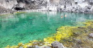 Charca del Aljibe. Playa Echentive. La Palma. Islas Canarias.