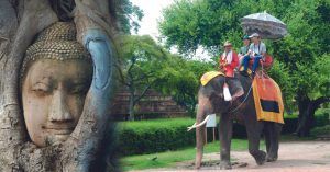 Ciudad Histórica Ayutthaya. Tailandia.