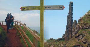 Columna, Sendero Amarillo. Causeway Coast and Glens. Calzada del Gigante, Bushmills. Irlanda del Norte.