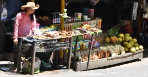 Comida Callejera en Luang Prabang. Laos.