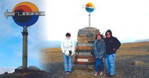 Coordenadas de Cabo Norte Nordkapp. Noruega.