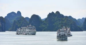 Cruceros en la Bahía de Ha Long en Vietnam.