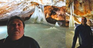 Cueva de Hielo Dobšinská en el Parque Nacional Paraíso Eslovaco. Eslovaquia.