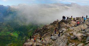 Cumbre del Monte Dalsnibba. Vestlandet, Noruega.