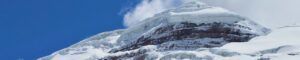 Cumbre del Volcán Cotopaxi en Ecuador. Cordillera de los Andes.