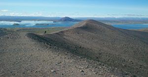 Cumbre del Volcán Hverfjall. Islandia.