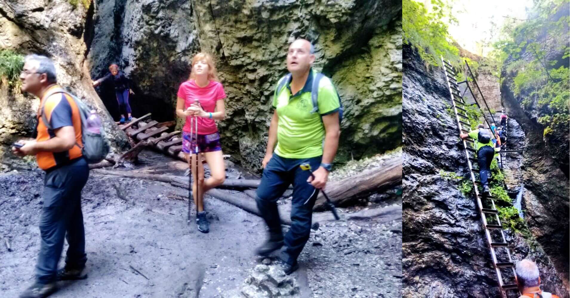 Descanso del Camino Equipado del Cañón Suchá Belá, Parque Nacional Paraíso Eslovaco. Eslovaquia.